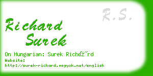 richard surek business card